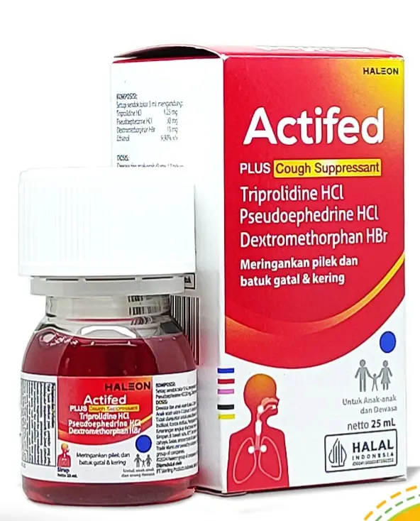 ACTIFED PLUS COUGH SUPPRESS SYRUP 25 ML