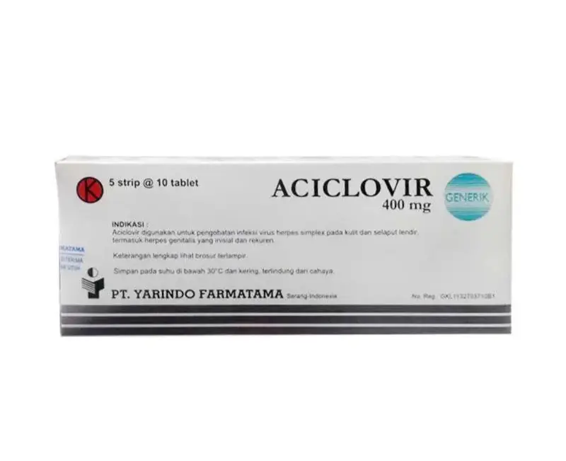 ACYCLOVIR 400 MG Box/50 tablet (YARINDO)