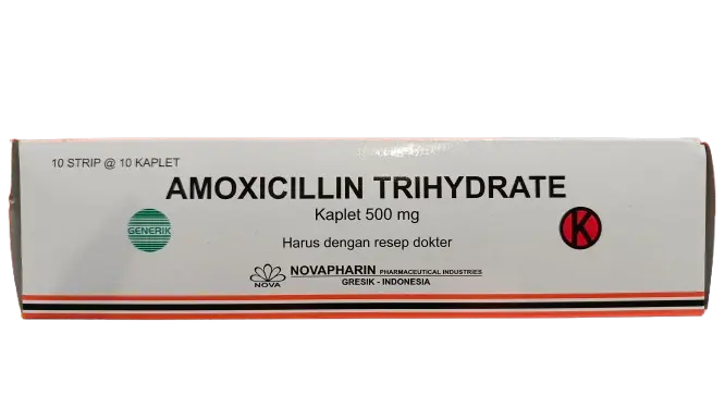 AMOXICILLIN 500 MG Box/100 Kaplet (NOVA)