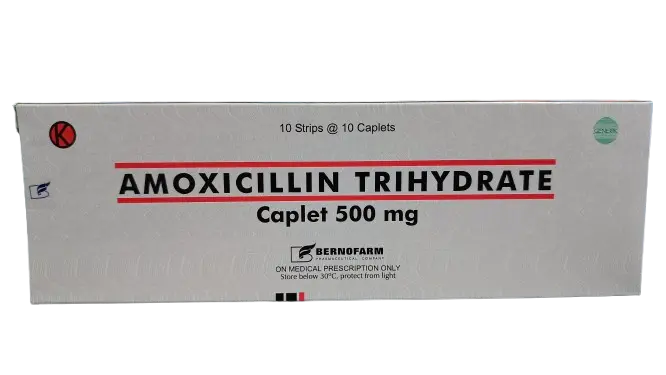AMOXICILLIN TRIHYDRATE 500 MG (BOX/100TAB)