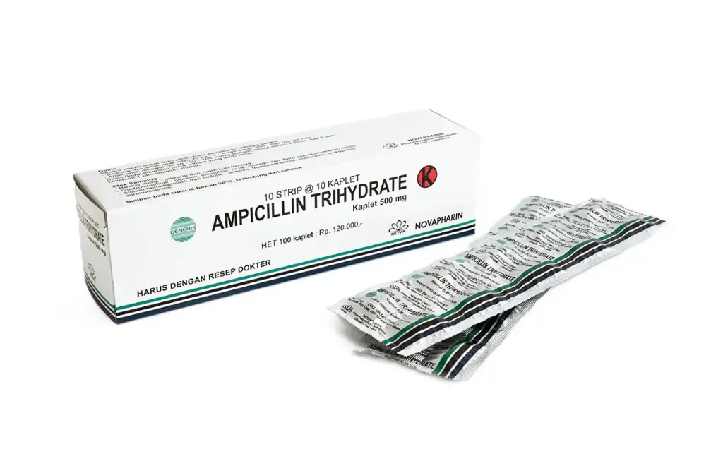 AMPICILLIN 500 Box/100 Kaplet (NOVA)