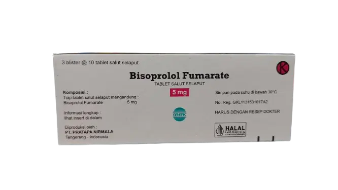 BISOPROLOL 5MG Box/30 Tablet (PRATAPA)