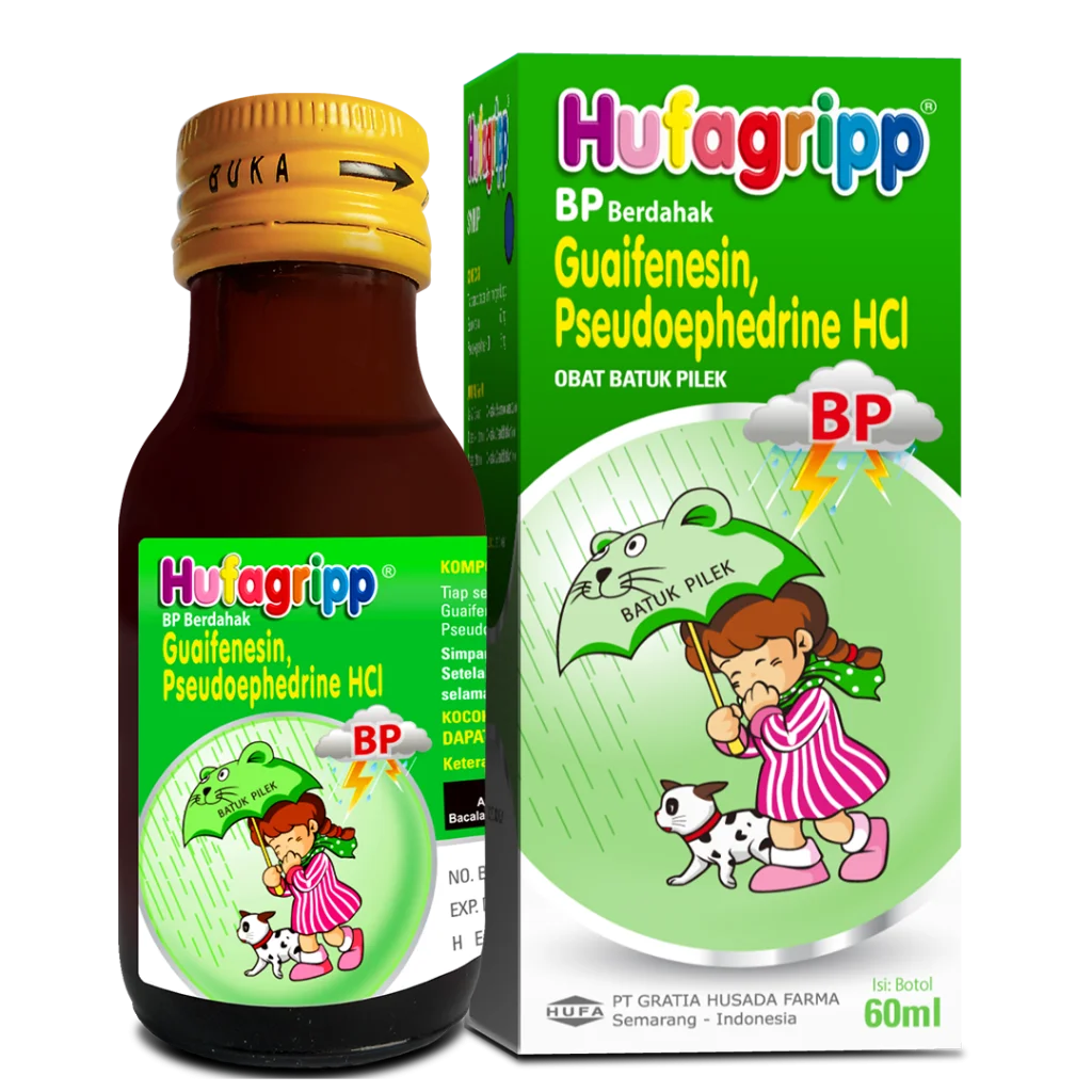 HUFAGRIP BP BERDAHAK SYRUP 60 ML (HIJAU)