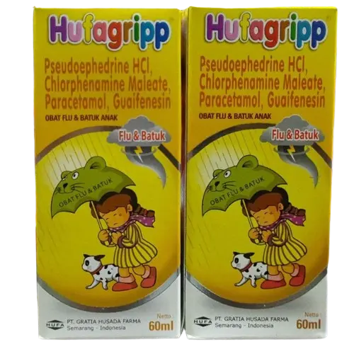 HUFAGRIP FLU & BATUK  SYRUP 60 ML (KUNING)