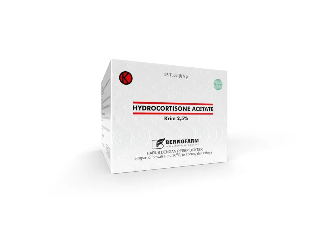 HYDROCORTISONE ACETATE 2,5% KRIM 5 GR Box/25 TUBE