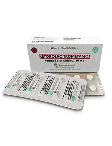KETOROLAC TROMETAMOL 10 MG (Box/30 Tabs) (QUANTUM)