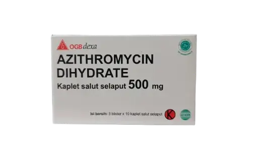 AZITROMYCIN DIHYDRATE CAP 500MG Box/30 TAB (DEXA)