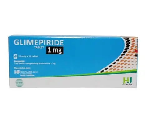 GLIMEPIRIDE 1 MG Box/100 Tablet (HEXPHARM)