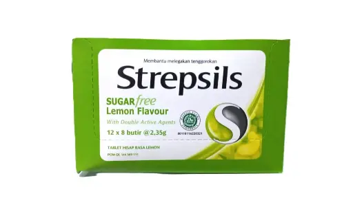 STREPSIL LEMON & HERB-SUGAR FREE (Box 12 Sachet X 8s)