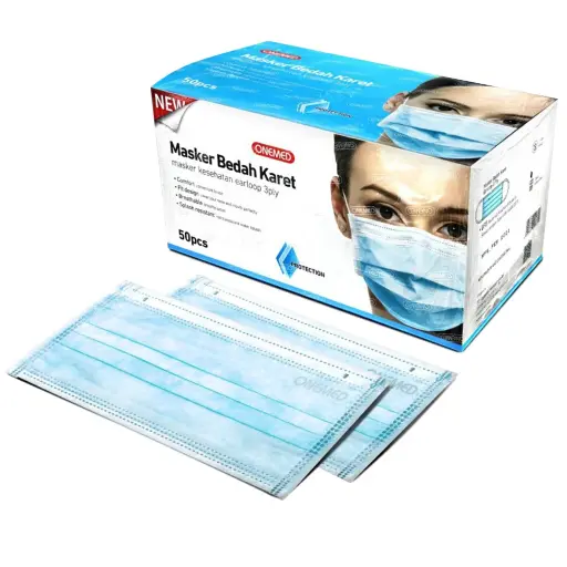 SURGICAL MASK 3 PLY HIJAB BIRU (ONE MED)