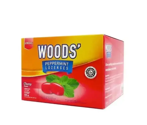 WOODS PERMEN LOZENGES CHERRY (Box/15 Sachet)
